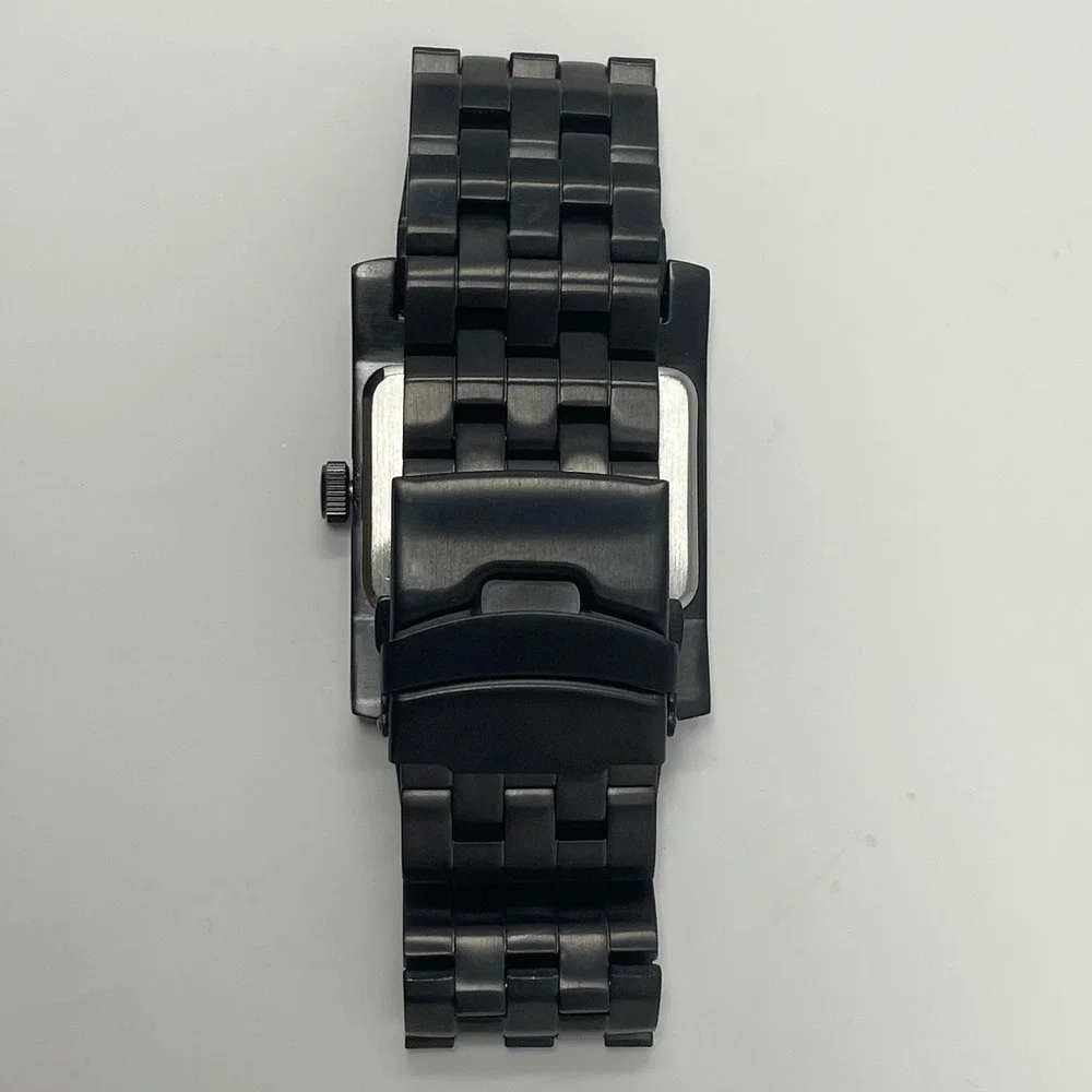 MINI Cooper Union Jack Black Stainless Steel Swiss Mvmt Watch 100ft Water Resist